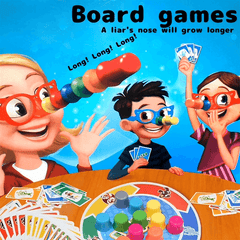 TUTUnaumb Winter&Autumn New Hot Sale Family Fun Fibber Board Game Growing Nose Interesting Family Interactive Toys-As Shown